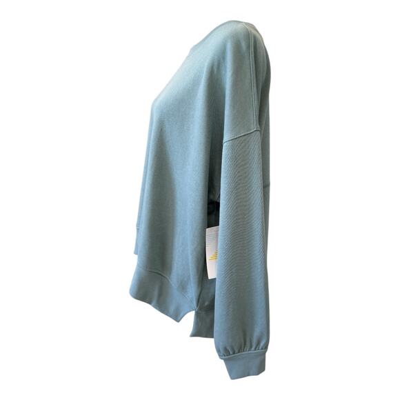 NEW Z By ZELLA Green Long Sleeve Crew Neck Pullover Sweatshirt Size L - Picture 2 of 4